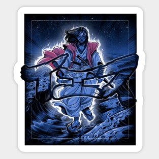 Samurai Jesus Walking On Water Sticker